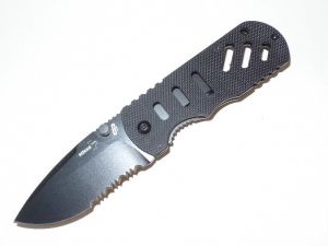 Boker Knives-B0551 ,  Boker Plus CLB , Hyper Folder , Black G1-0 Handles, Part Serrated Blade, W/ Pocket Clip, Rare, Discontinued