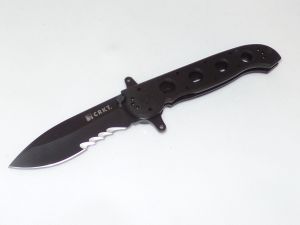 CRKT -M21-14SFG Tactical Folding Pocket Knife By Kit Carson, 3.99'' Veff Serrations Blade, G-10 Handles, AutoLAWKS, With Pocket Clip