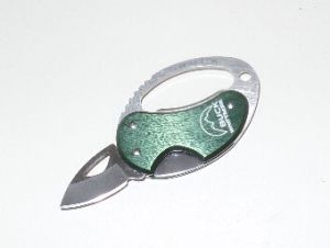 Buck Knives-B759-FGW Metro Keychain Pocket Knife,1-1/8'' Plain Blade,LinerLock, Bottle Opener, Forest Green Aluminum Handles , Rare, Discontinued