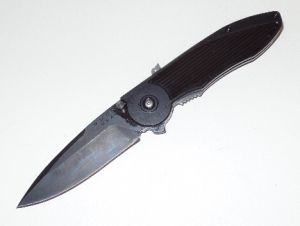 Buck Knives-0297BKS-B Sirus Assisted Opening Folding Knife, 3'' Black  Plain Blade, Aluminum Anodized Handles,  Discontinued, Rare
