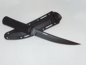CRKT- 2907  Hissatsu  , Tactical Fixed Blade Knife, 7'' Plain Blade, W/ Glass Filled Nylon Sheath, Rare, Dis-Continued