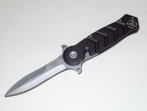 Boker -2200 Escrima Folding Dagger, Liner Lock, 4'' Plain Blade, Aluminum Handles-EFD