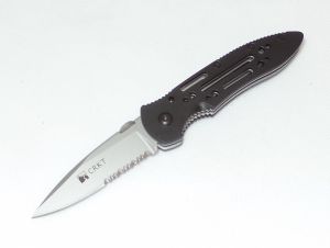 CRKT- 6762 Point Guard Folding Pocket Knife, 2.75''  Plain Blade, Black Zytel Scales