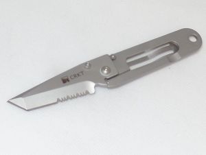 CRKT- 5515 K.I.S.S Two Timer Pocket Knife By Ed Halligan & Von Hoy, 2.375'' Plain Blade,  Framelock , Discontinued, Rare