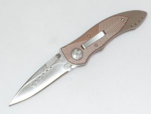 CRKT- 7323 E-Lock Manual Folding Pocket Knife By Elishewitz, 2.75'' Satin Plain Blade, Aluminum Handles, With Pocket Clip