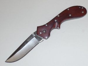 Timberline Knives-11295 , Large  Worden Folding Pocket Knife, Winewood Handles, 3.90'' Plain Blade, W/ Pocket Clip, Discontinued