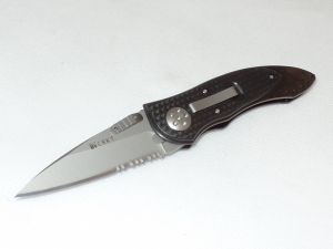 CRKT - 7313 E-Lock Manual Folding Pocket Knife By Elishewitz, 2.75'' Part Serrated Blade, Zytel Handles, With Pocket Clip