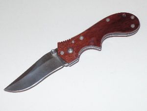 Timberline Knives-11235, Kelly Worden Medium Folding Pocket Knife, Winewood Handles, ,2.9'' Plain Blade, W/ Pocket Clip, Rare, Discontinued
