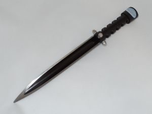 Condor Knife & Tool- CTK3011B Pipe  Dagger Fixed Blade Tactical Knife, 8-3/4'' High Carbon Blade, With Leather Sheath, Stainless Steel Acorn Guard