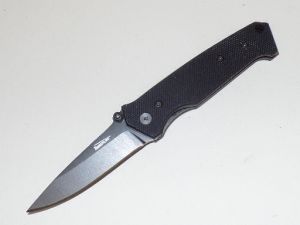 Timberline Knives-1223, Vallotton Signature Medium Assisted Opening Knife,G-10 Scales, 2-1/2'' Black Plain Blade,Linerlock, Pocket Clip