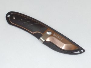 CRKT-2404BR Side Hawg 2  Bronze Fixed Blade Neck Knife, 2.25'' Satin Blade, GFN Handles, With Lanyard Hole, Discontinued , Rare