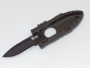 Schrade Knives-SCHSA3DB Small Viper, Assisted Side  Opening Pocket Knife, 2.5'' Drop Point Blade, Aluminum HandlesW/ Pocket Clip