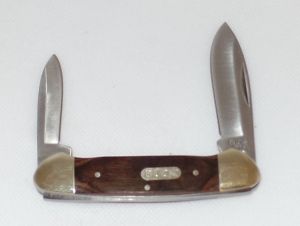 Buck Knives-0389BRS-B Canoe Folding Pocket Knife, 2-1/2'' Satin Blade, Wood Grain Handles,