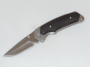 Buck Knives-B279-BK , Alpha Hunter Folding Pocket Knife, 3-1/2'' Satin Blade, Steel Frame W/ Rubberized Scales, With Nylon Sheath