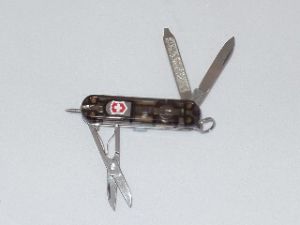 Victorinox-55193 - Multi Tool - Folding Pocket Knife -Signature II Lite Translucent Onyx knife With Pen , Led Light Included