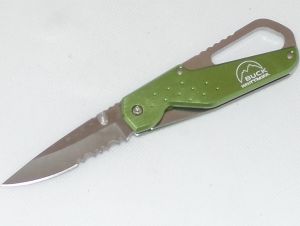 Buck Knives-B752-GRX-0 , Short Approach Folding Knife, 2-3/4'' Drop Point Blade, Lime  Green Aluminum Handles, Linerlock, Lanyard Hole , Rare - Discontinued