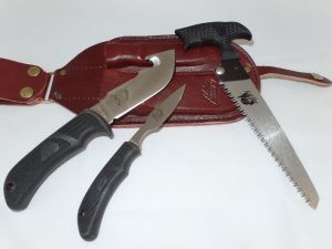 Outddor Edge -KP-1 Kodi Pak, Hunting Knives And Saw Combo Set With Sheath- KP-1