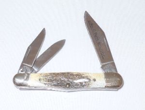 CASE- 06369 -Whittler BRNT Stag Folding Pocket Knife with Leather Pouch ( 2.5" Stainless Steel Blade)