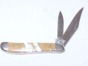 CASE- 06624 -Peanut SNO LEPRD Folding Pocket Knife ( 1 3/4" Stainless Steel Blade )