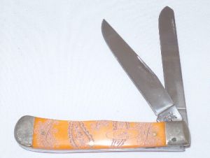CASE- 09585 -Trapper paisley Folding Pocket Knife ( 2 1/4" Stainless Steel blade )