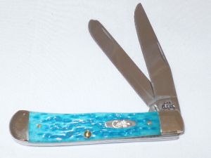 CASE- 05076 -Trapper Carib Blue Folding Pocket Knife ( 2 1/4" Stainless Steel blade ) 05076
