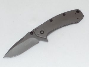 Kershaw Knives-1555TI , Cryo , Designed By Hinderer  Assisted Opening Folding Knife, Frame Lock, 2.75'' Plain Blade, W/ Pocket Clip