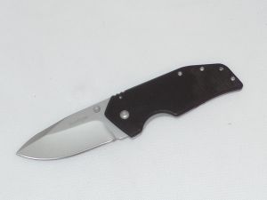 Kershaw Knives-1447, One Ton Folding Pocket Knife, Frame Lock, 3.25'' Plain Blade, Black G-10 Handles, W/Pocket Clip, Discontinued, No Box