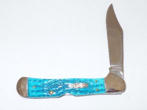 CASE- 05075 -Copperelock Carib Blue Folding Pocket Knife ( 2.6" Stainless Steel Blade)