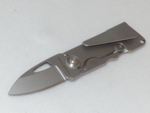 Ka-Bar Knives -KM 252 , Maserin Money Clip Folding Pocket Knife, 2'' Plain Blade, Stainless Steel Handles, Made In Italy, Rare, Discontinued