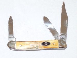 CASE- 06534 -Stockman BRNT Folding Pocket Knife with Leather Pouch  ( 1.6" Stainless Steel Blade ) 06534