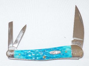 CASE- 05081  -Seahorse Carib Blue Folding Pocket Knife ( 2" Stainless Steel Blade ) 05081