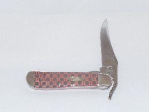 CASE- 08963 -Russlock Old Red Folding Pocket Knife ( 2.5" Stainless Steel Blade ) 08963