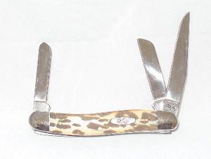 CASE- 08605 -Stockman Leopard Folding Pocket Knife ( 1 2/4" Stainless Steel Blade ) 08605