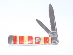 CASE- 05316 -Gunstock Candy Strp Folding Pocket Knife ( 2.5" Stainless Steel Blade)