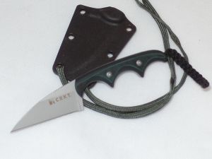 CRKT-2385 , Folts Minimalist Tactical Neck Knife, 2'' Wharncliffe Blade, W/ Glass Filled Nylon Sheath, Paracord