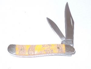 CASE- 09587 -Peanut Paisley Folding Pocket Knife (  1 3/4" Stainless Steel Blade)