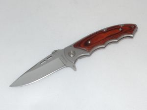 Browning- 583 , Pocket Knife, Flipper, Rosewood Handles, 2-1/3' Plain Blade, Rare, Discontinued