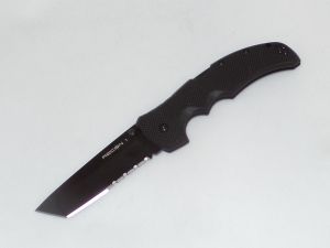Cold Steel Knives-27TLCTH , Recon 1  Tanto Tactical Folder , Black G-10 Handles , 4'' XHP Combo Blade , W/ Pocket Clip