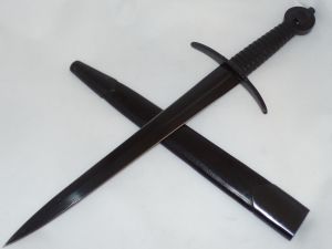 Cold Steel Knives-88ARDM , MAA Arming Dagger, 13.5'' Double Edge Blade ,  Black Leather Handle , W/ Scabbard