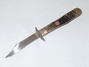 CASE- 06502 -Cheetah Ne Black Folding Pocket Knife with Leather Pouch ( 2 1/4" Stainless Steel Blade ) 06502