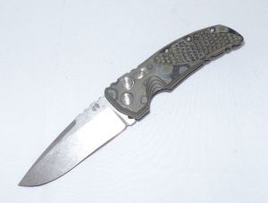 Hogue Knives - 34178 , EX-01 , Tactical Folding Knife , 3.5'' Drop Point Blade , Green G-10 Handles , W/  Pocket Clip