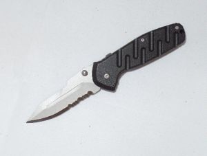 Smith & Wesson-SWBLOPMS- Medium Black Ops Assisted Opening Knife, 3'' Part Serrated Blade,W/ Pocket Clip, Discontinued