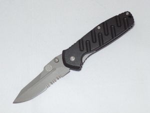 Smith & Wesson-SWBLOPS , Black Ops Assisted Opening Pocket Knife,3-1/4'' Part Serrated Blade, W/Pocket Clip, Lanyard Hole