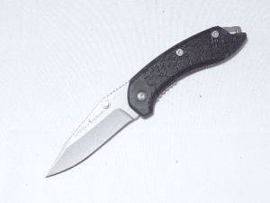 Schrade Knives-SCHA1M ,  Extreme Survival Framelock Pocket Knife, 2'' Satin Plain Blade, Black Zytel Handles, Discontinued