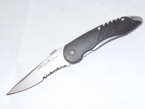 Schrade Knives-SCHAS1 , Extreme Survival Assisted Opening Pocket Knife, 3.1'' Satin Part Serrated Blade,W/ Pocket Clip, Rare, Discontinued