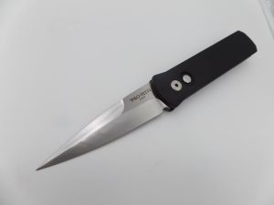 Pro-Tech Knives-700, Godson Tactical Automatic Knife , 3.15'' Satin Plain Blade , T6 Aluminum/ G-10 Scales , W/ Pocket Clip