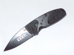Smith & Wesson -SWSORTBM, S.O.R.T Assisted Pocket Knife, 2'' Black Plain Edge Blade