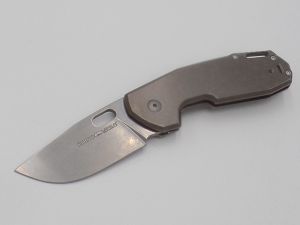 Viper Knives - V5918TI , Odino Folding Knife , 3'' Plain Blade , Titanium Handles , Framelock , W/ Pocket Clip