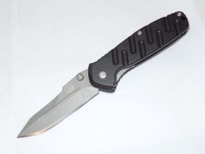 Smith & Wesson-SWBLOP ,  Black Ops Assisted Opening Pocket Knife, 3.24'' Plain Blade,Black Coated Aluminum Handles,W/ Pocket Clip