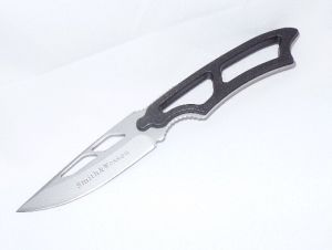 Smith & Wesson-SW990 ,   Tactical Neck Fixed Blade Knife, 3.5'' Drop Point Blade, Black Aluminum Handles, W/ Kydex Sheath, Discontinued